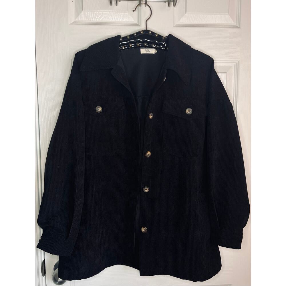 Blushing Brunette Corduroy Shacket Jacket sz M